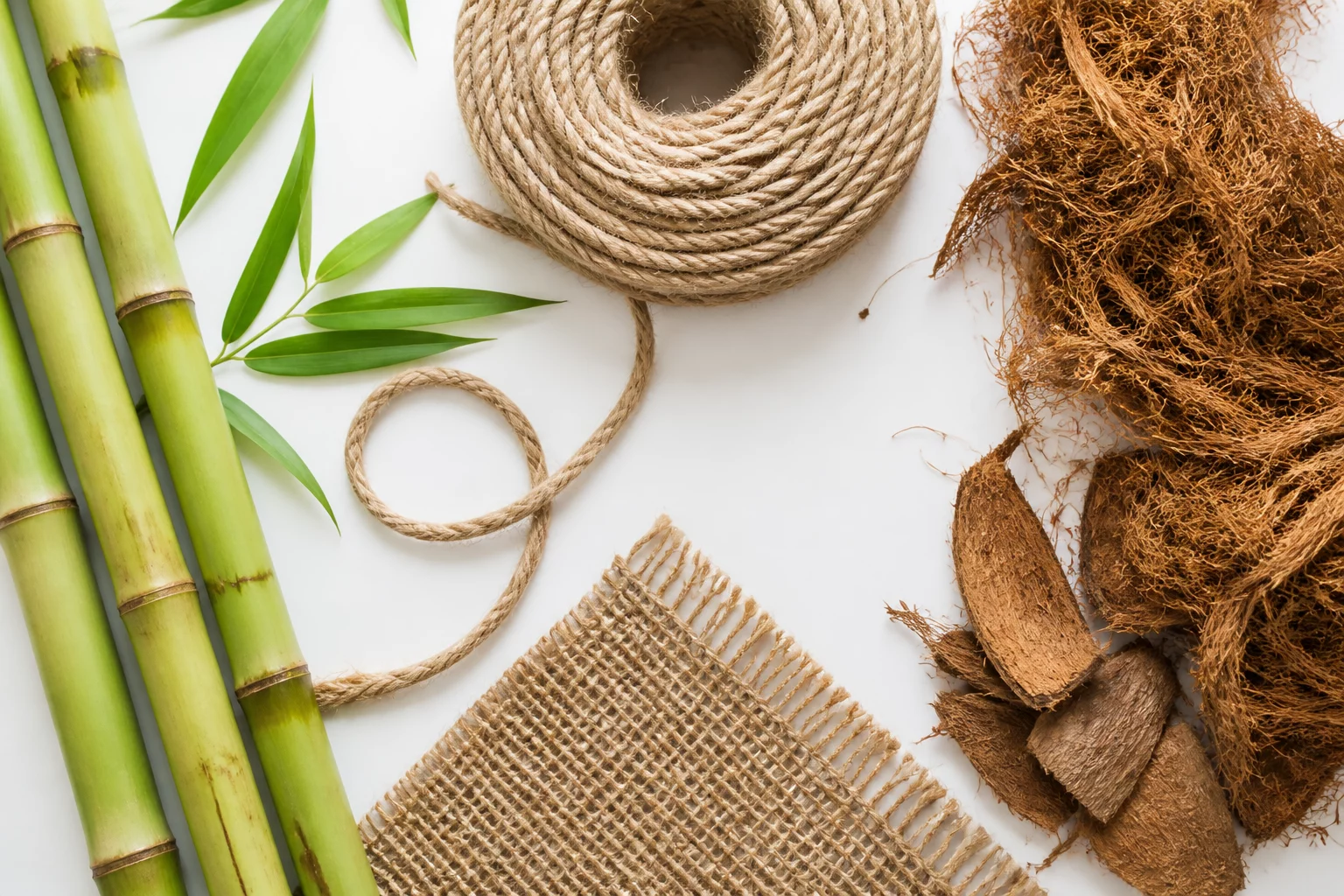 Sustainable eco-friendly natural rubber and jute doormat textures